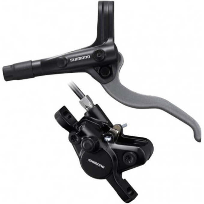 Тормоз дисковый SHIMANO MT400, BL(левый)/BR(передний), полимерные колодки, 1000мм, серебристый EMT400KLFPRA100